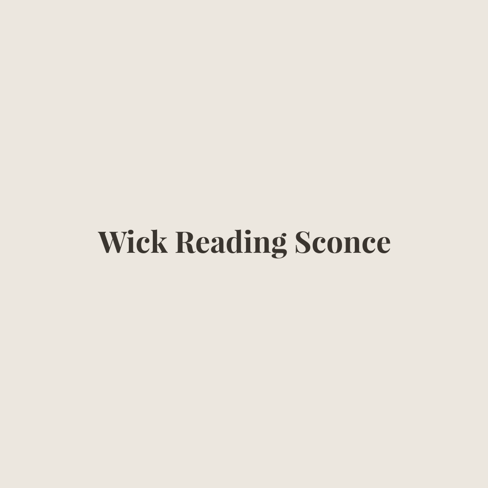 Wick Reading Sconce